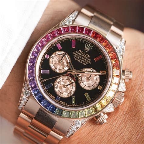 rolex cosmograph daytona everose rainbow not real